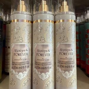 3 Bath & Body Works Always & Forever Mist - White & Gold